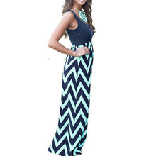Load image into Gallery viewer, Striped Design Long Boho Dress