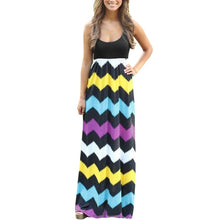 Load image into Gallery viewer, Striped Design Long Boho Dress
