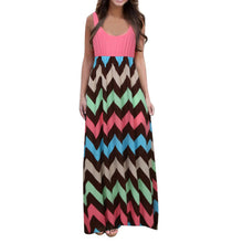 Load image into Gallery viewer, Striped Design Long Boho Dress
